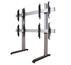 B-Tech BT8370-2x2/BS SYSTEM X - 2 x 2 Universal Freestanding Video Wall Mounting System with Micro-Ad