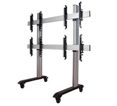 B-Tech BT8371-2x2/BS Universal Mobile Video Wall Mounting System with Micro-Adjustment for 46-60"